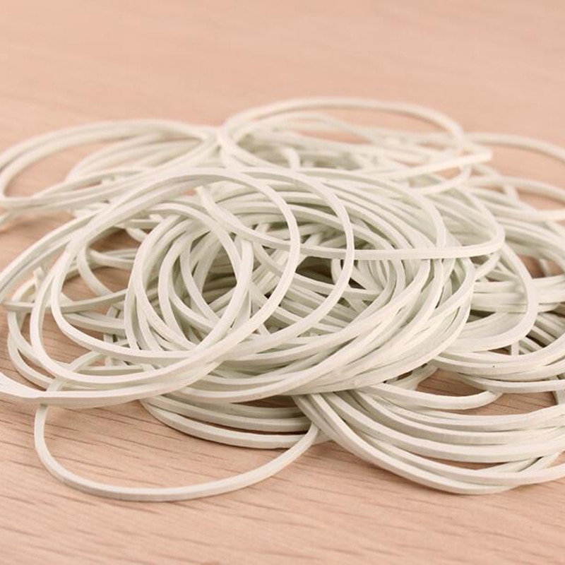 Novelty 500 Pcs/Pack white Rubber Band Natural Rubber Band Home Food Kid Hair Package Office supplines