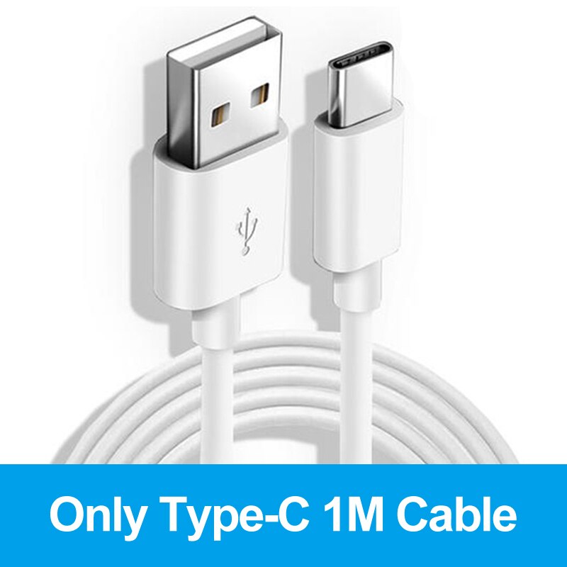 USB Fast Charger Quick Charge 3.0 Universal Wall Mobile Phone Chargers for Huawei Honor 10X 9X 30 20 P Smart X10 9A 9C: 1M USB C Charger