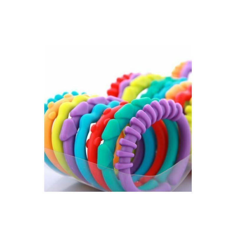 Niet Giftig Plastic Baby Baby Kids Kinderwagen Speelkleed Speelgoed Regenboog Bijtring Ring