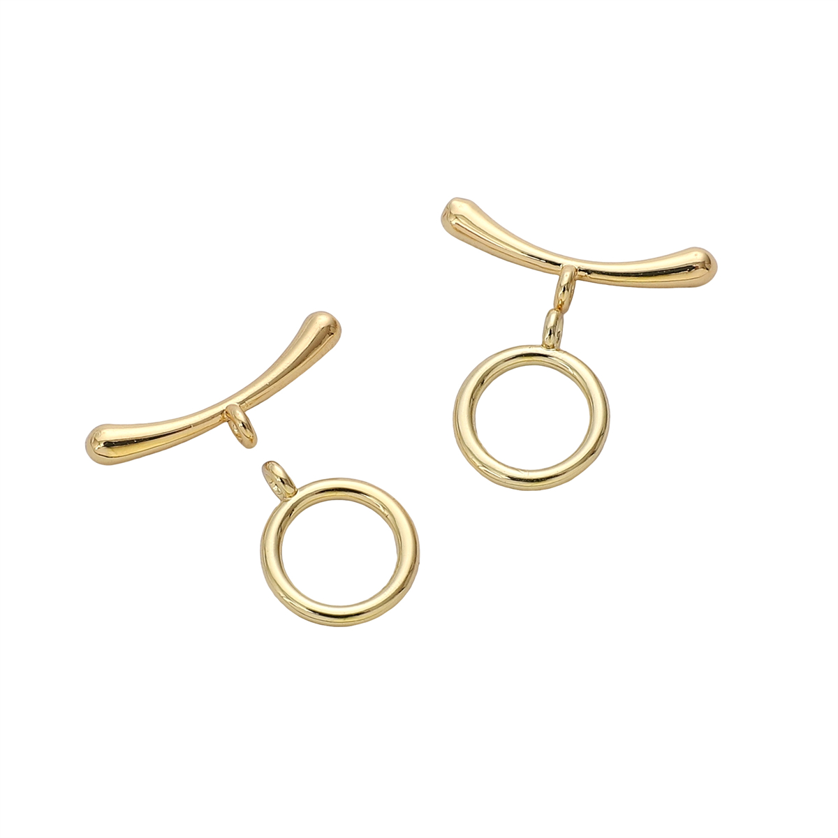 1 set van 14k vergulde messing koperen metalen sluitingen voor het maken van zelfgemaakte armbanden en kettingen.: Rood
