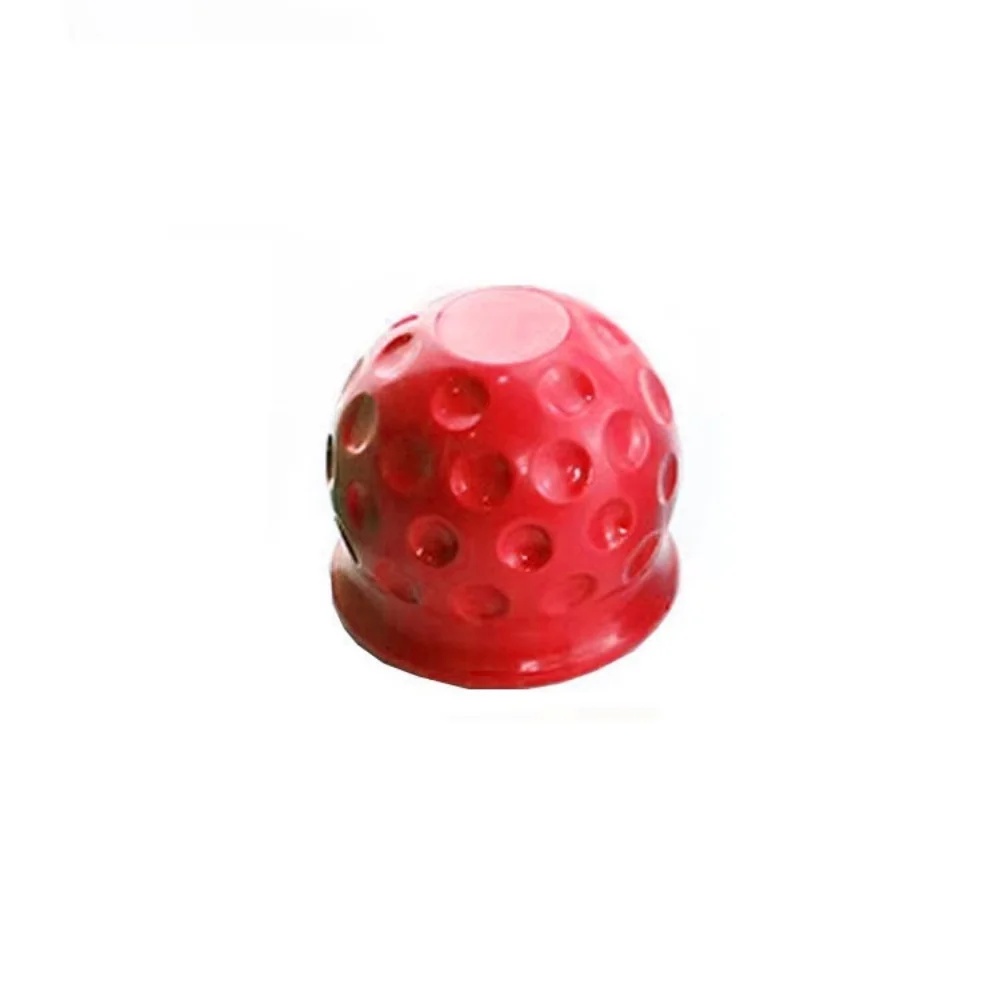 Gloednieuwe 50MM trekhaakbal afdekking, universele trekhaakbal beschermkap, auto-accessoires.: Rood