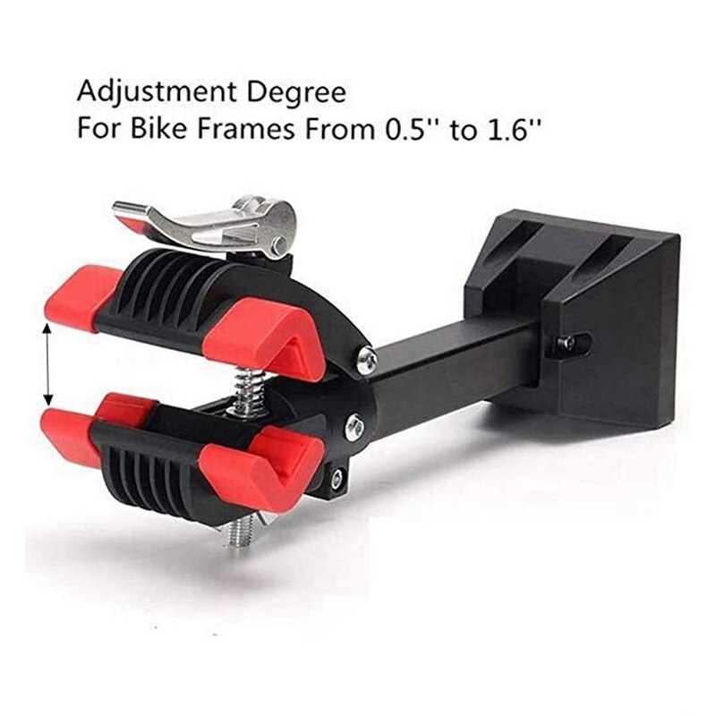 Wall Mount Bike Repair Stand Bicycle Mechanic Rack Foldable Maintenance with Quick Release Adjustment Bracket Clamp