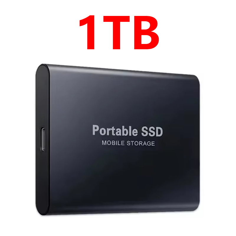 Portable SSD 2TB External Hard Drive 1TB Original Solid-state Drive 16TB High-Speed Mass Storge Hard Disk for Laptop/MAC/PC: Black Yellow