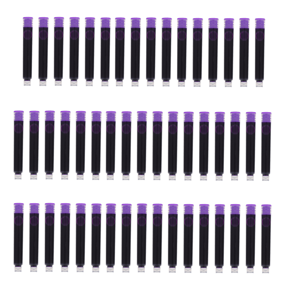 100Pcs Uitwisbare Inkt Cartridges Vullingen Duurzaam Fontein Tekening Pen Inkt Cartridges: Purple5x0.6cm