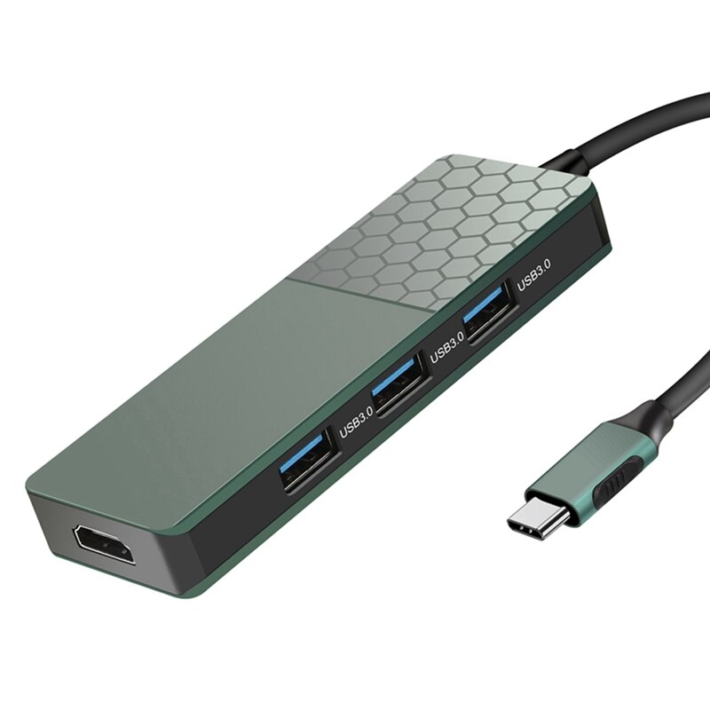 Usb C Hub, Usb C Naar Ethernet Adapter 6 In 1 Met Ultrahoge Snelheid Ethernet,3 Usb 3.0, Sd Tf Kaartlezer
