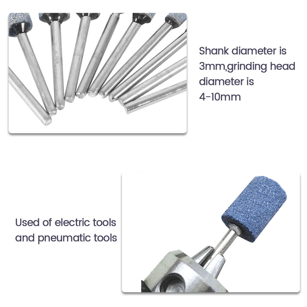 10 Stks/set Elektrische Nail Art Boor Bits Frees Polijsten Slijpen Hoofd Pedicure Accessoires Set Rotary File Tool