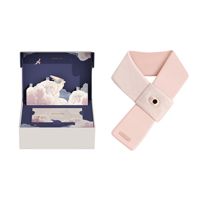 Liberfeel usb-heizschal mit 5000- mah-powerbank, 3 temperaturstufen, wärmender schal für den winter, ideal zum skifahren, wandern und campen: Rosa