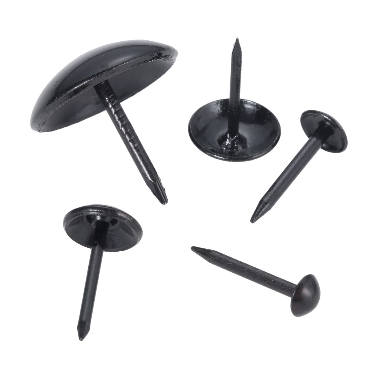 Chinchetas de Metal de cabeza redonda para tapicería, tachuelas Vintage, caja de vino, decoración de sofá, 5/7/9/11/19x17mm, color negro, 20/10 unidades