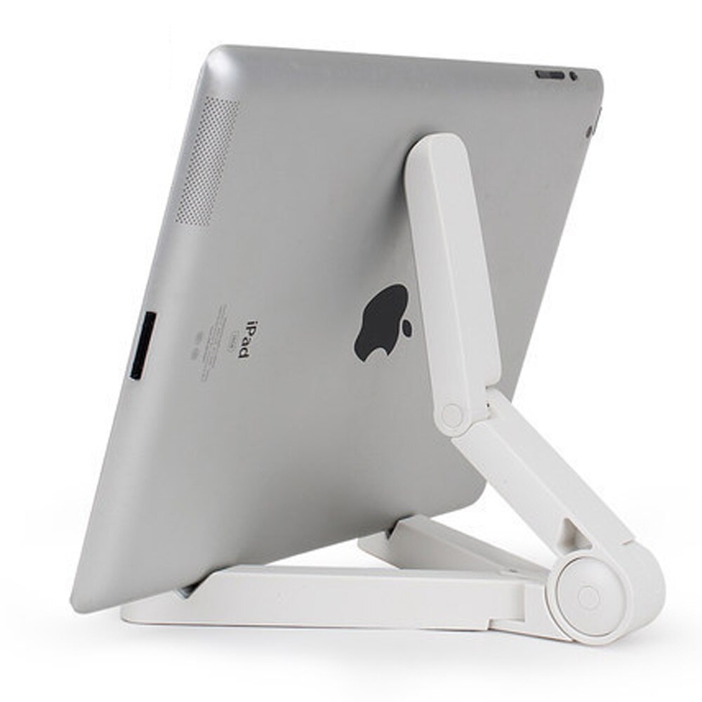 Supporto da scrivania portatile universale con supporto per Tablet supporto da scrivania regolabile per iPad air Xiaomi Samsung supporto flessibile pieghevole per telefono cellulare: WHITE