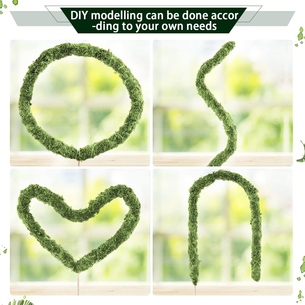 Mospaal Buigbare Plant Stakes Handgemaakte Slanke Monstera Plant Ondersteuning Mos Plant Sticks Ondersteuning voor Grote Indoor Pot