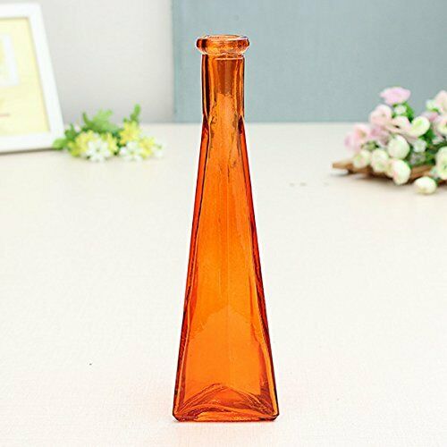 Kleur Clear Mini Glazen Vaas Zakkz Bloem Fles Glas Ornamenten Bloem Regelen Home Decor: Orange