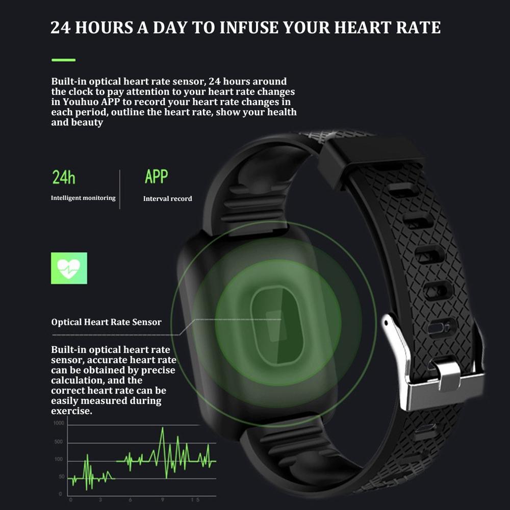 Smart Horloge Mannen Vrouwen Waterdicht Bloeddruk Hartslagmeter Sport Fitness Tracker Armband Smartwatch Voor Ios Android