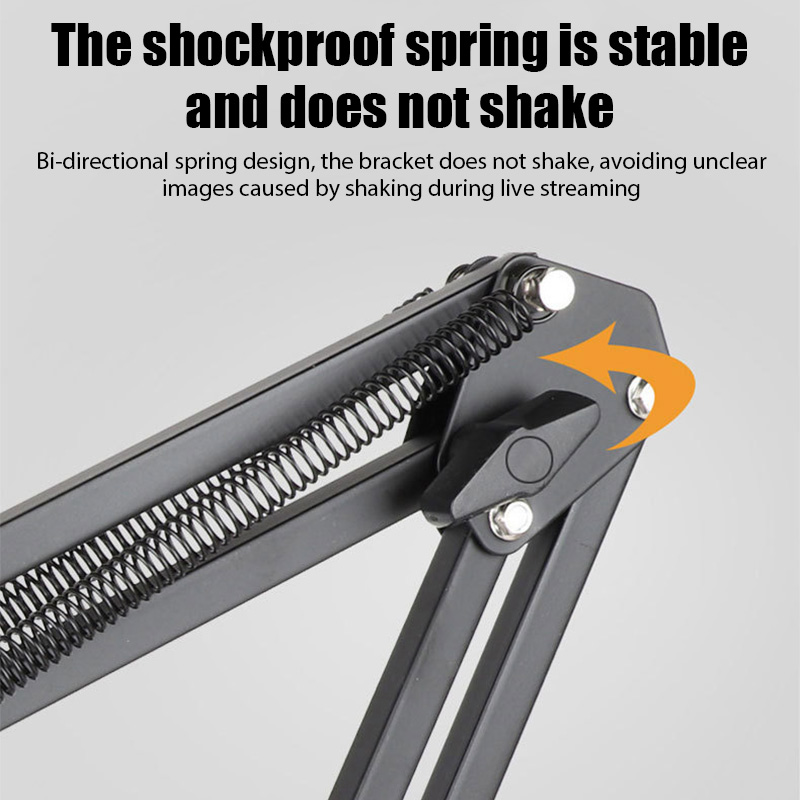 Ausziehbare Aufnahme Mikrofon Halfter Aufhängung Ausleger Scheren Arm Ständer Unterstützung mit Mikrofon Clip Tisch Montage Klemme Mikrofon Halterung