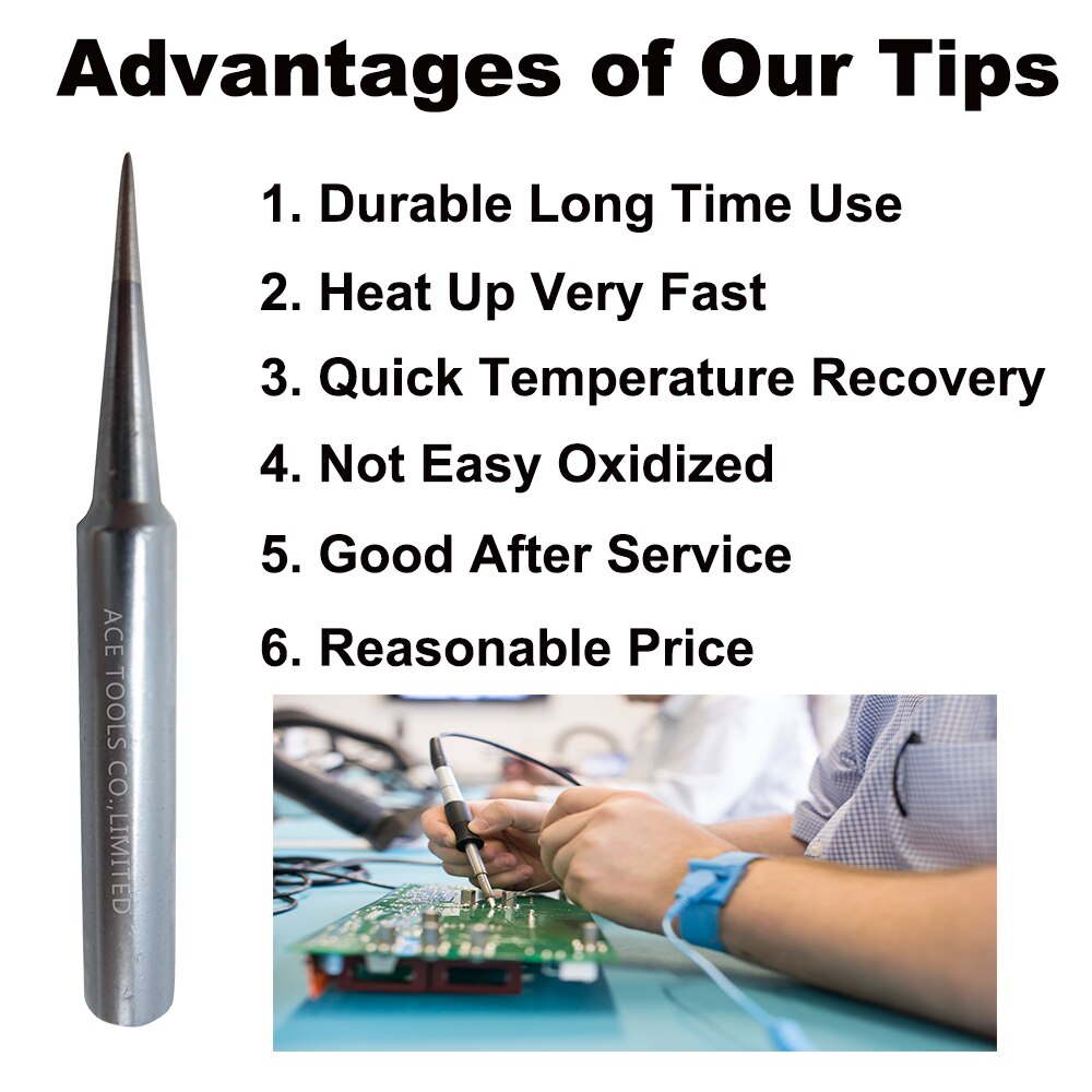 ST-I Soldering Tips Conical 0.2mm Fit WELLER SP40L SP40N SPG40 WP25 WP30 WP35 WLC100 Replace Iron Handle Nozzle Welding Bit