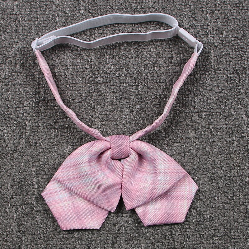 Pink JK Uniform Bow Tie Cute Japanese/korean School Uniform Accessories Bow-knot Tie Knot Cravat Necktie Adjustable: tie E