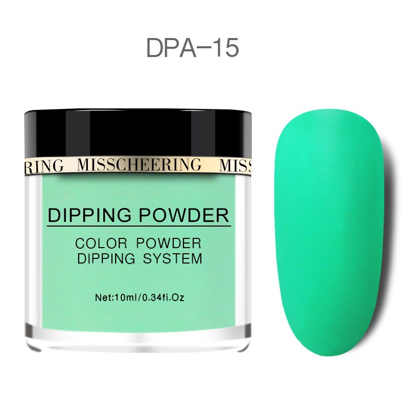 Ongles paillettes couleur mate dégradé Nail Art poudre sans lampe Cure ongles Art décorations: DPA-15