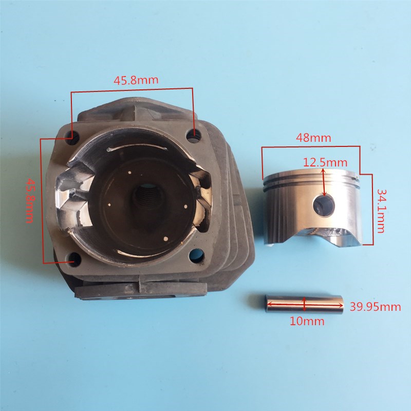 Jeu de cylindres de 48MM 6210, 1 jeu de scies à chaîne, ensemble d'anneaux de PISTON, CLIPS de broche ASSY