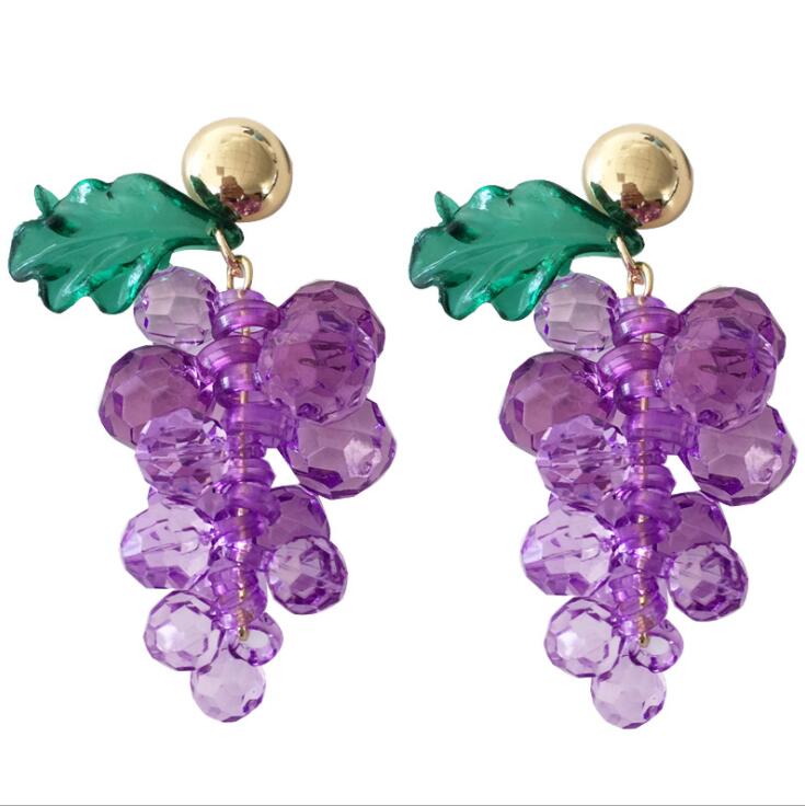 Øreringe til kvinder charme pige sød frugt kirsebær dangler eardrop hoop ørering stud ørering: Efz 3
