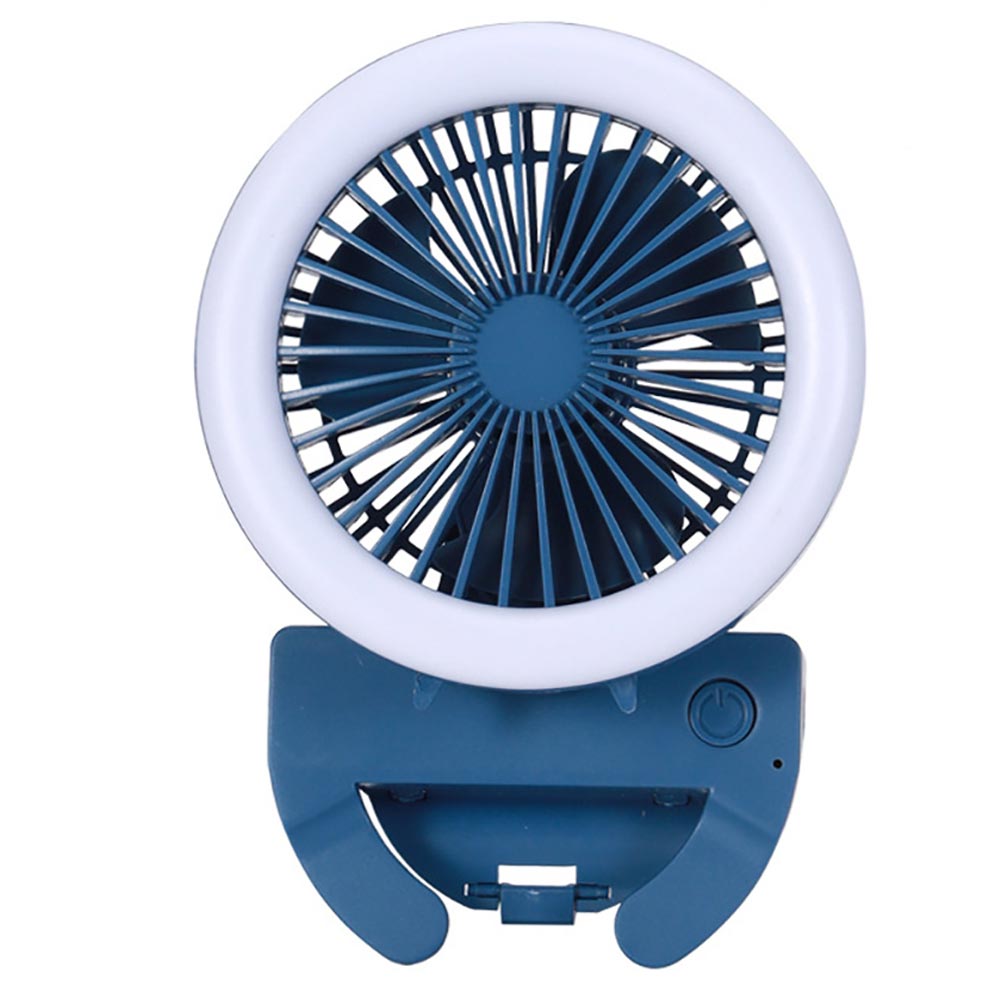 1pc Portable Mini USB Fan Desk LED Electric Desktop Computer Table Fan Home Office Electric Fans Mini Ventilator for Office Fan: Blue