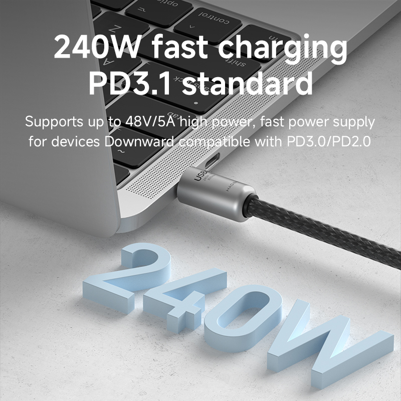 Hagibis USB4 Cable Portable Keychain Short C to C Cable Lanyard Type-C Cable 240W 80Gbps for Thunderbolt 4/5 iPhone 16 Pro SSD