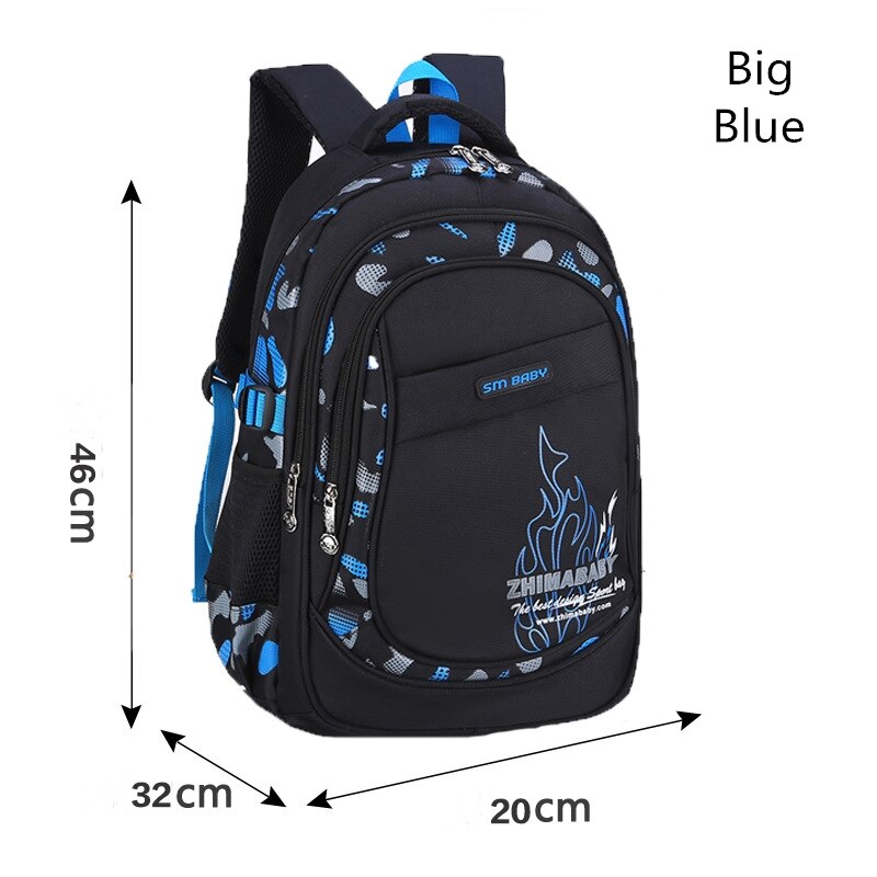 2019 nuovi bambini sacchetti di scuola per adolescenti ragazzi delle ragazze grande capacità di scuola zaino impermeabile satchel bambini del sacchetto di libro Ortopedico: Big Blue