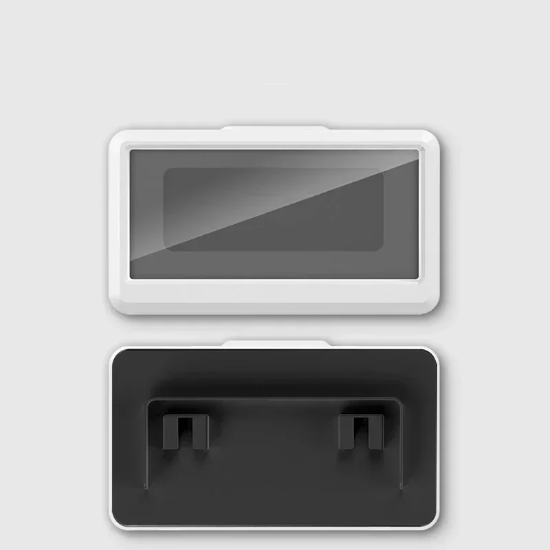 Shower Phone Holder Waterproof 480 Rotating Phone Holder for Bathroom Bathtub Kitchen Wall Waterproof and Anti fog Phone Holder: black