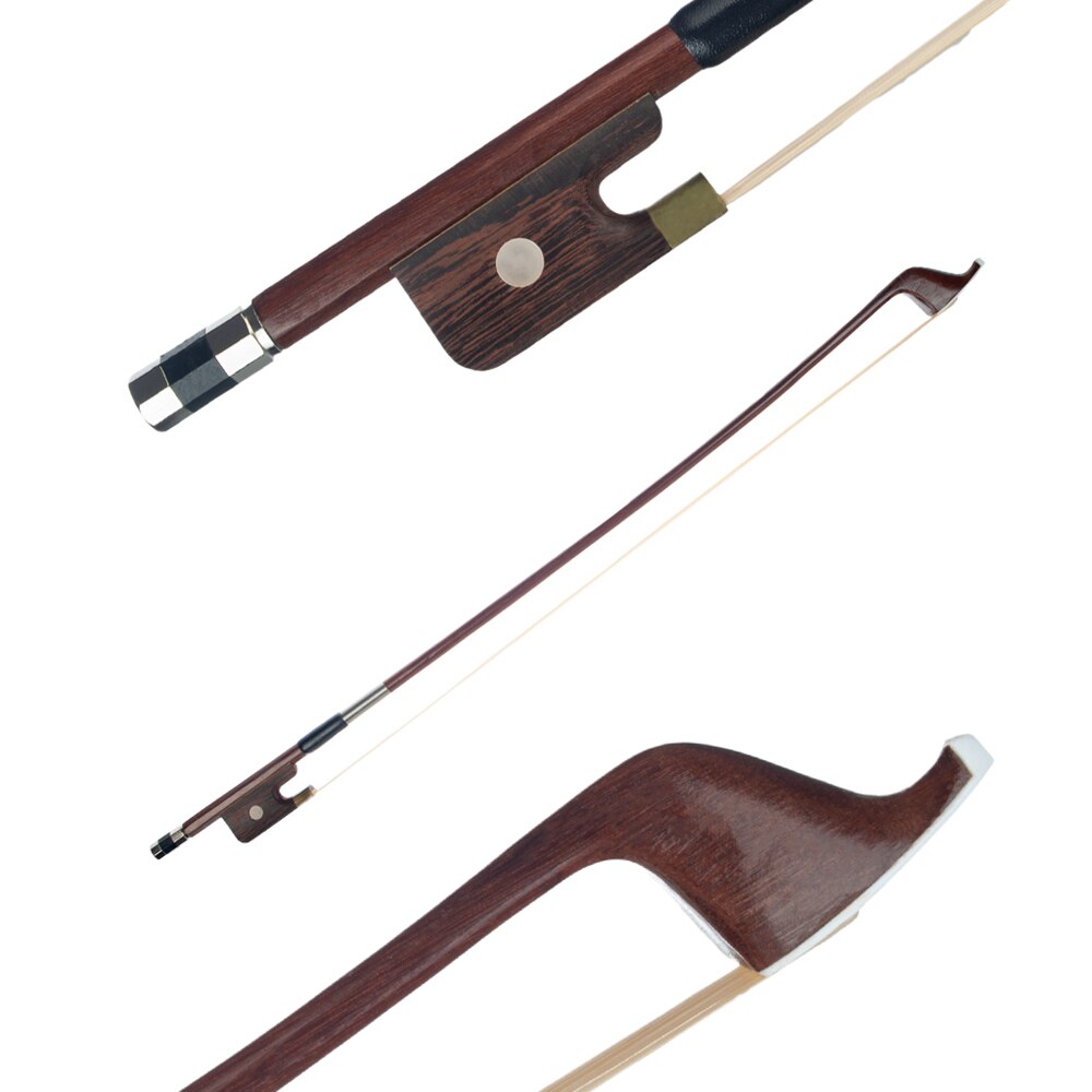Franse stijl strijkstokken voor contrabas maat 4/4 brazilwood strijkstok paardenhaar strijkstokhaar geweldig evenwichtspunt orkestrale strijkers accessoires