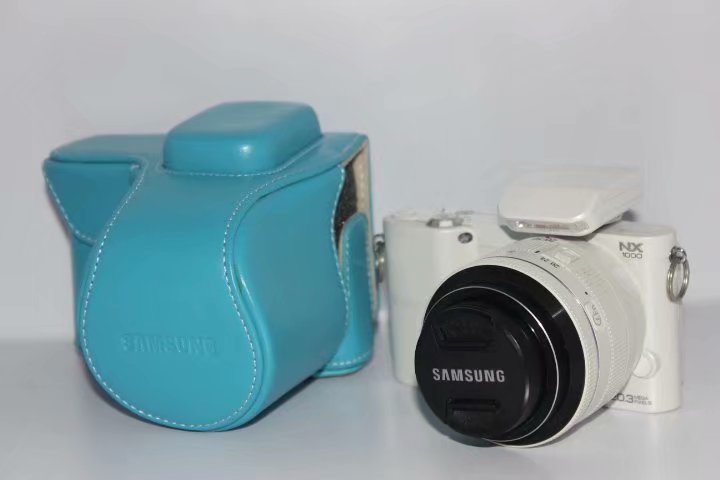 PU Leather Camera Bag Case Cover Pouch For Samsung NX2000 NX1100 NX1000 Mirrorless System Camera