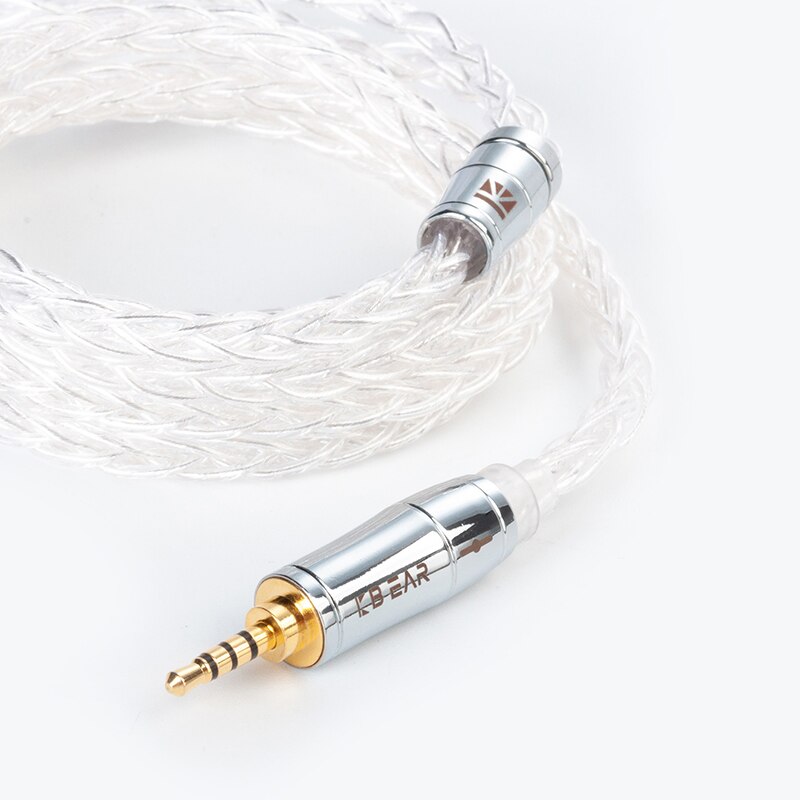 AK KBEAR-Limpid Pro 4N 8 Cores Upgrade Pure Silver Flagship Cable 2 Pin/ MMCX/ TFZ/ QDC In-ear Earphones Cable for KZ ASX BL01