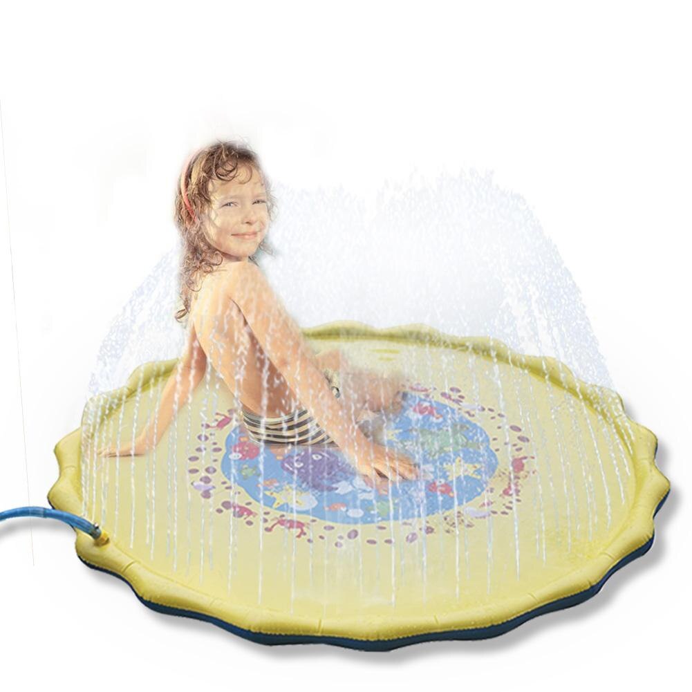 Baby Summer Outdoor Water Spray Mat Sprinkle and Splash Play Mat 67 in-Diameter Sprinkle Beach Fun Water Mat Toy for Children