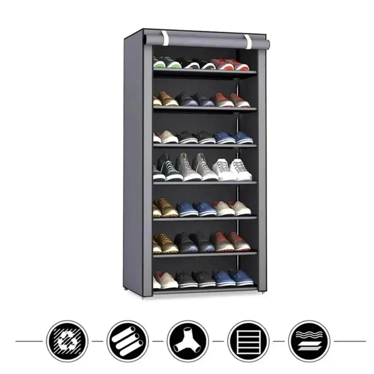 Staubdicht Schuh Lagerung Gestell Organizer Mehrschichtige Vlies Schuhe Lagerung Schrank Hause Flur platzsparende Schränke Schuh Regal