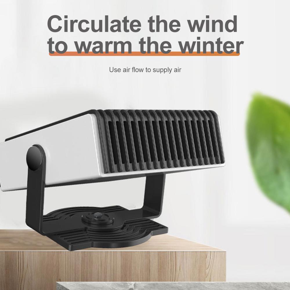 12V/24V Car Heater Defroster Demister Portable Defrost Heater 180-degree Rotation Car Heater & Cooling Fan 2 in 1 Fast Heating