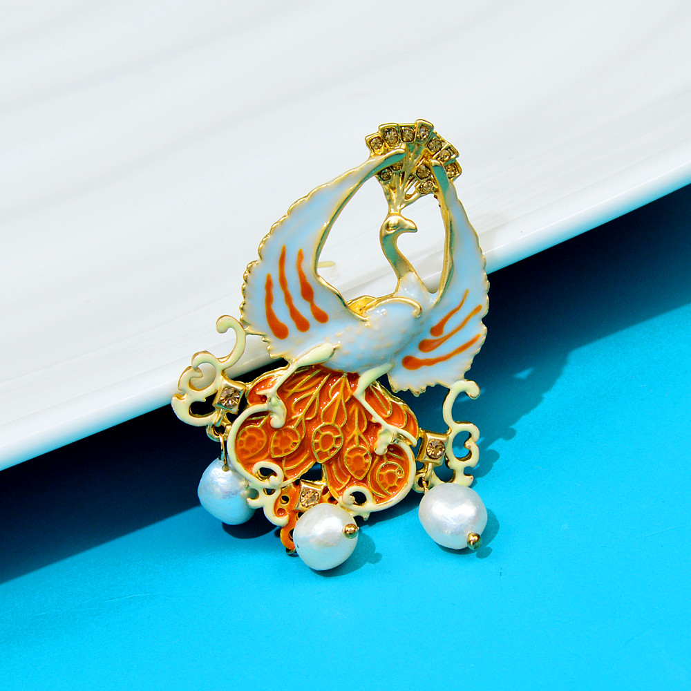 Cindy Xiang Chinese Feng Pingan Lock Rijkdom En Geluk Broche Pin Geluk Sieraden Parel En Strass Goede