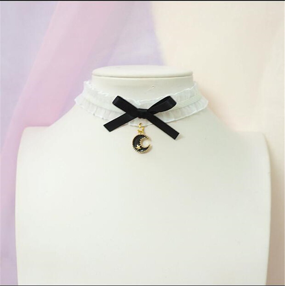 Süße kreuz anhänger bownot Halsband Harajuku Nette Lolita Band Kette Cosplay Frauen Halskette B972: style 7