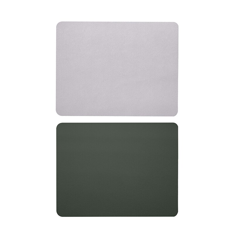 BUBM Dubbelzijdig Muismat Waterdichte PU Leer Muismatten Kantoor Gaming Mouse Pad Mat voor voor Laptop, computer & PC: dark green-gray