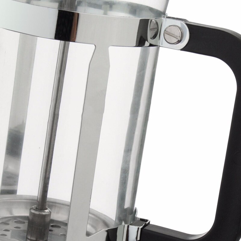600ml Stainless Steel 210*150mm French Press Tea Coffee Maker Cafetiere Heat-resistant Glass Pot