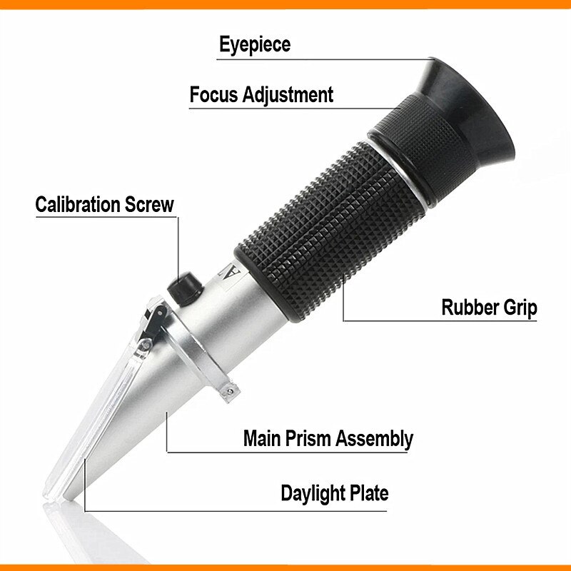 Handheld Refractometer Food Salinity Test Brine Refractometer Salinity Test Vegetable Soup Salty Concentration Meter 0-28%