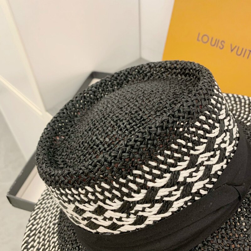 Sombrero de paja francés para mujer, gorra de paja francesa con visera cóncava, sombrero de playa hecho a mano, , verano
