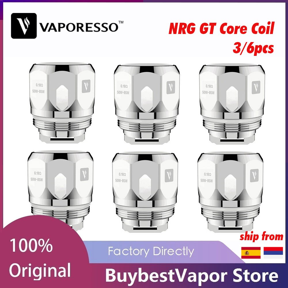 3/6pcs Original Vaporesso Coil GT4 GT8 GT2 GT6 GT CCELL GT MESH GT For Electronic Cigarette Vaporesso NRG Tank E-Cig Accessories