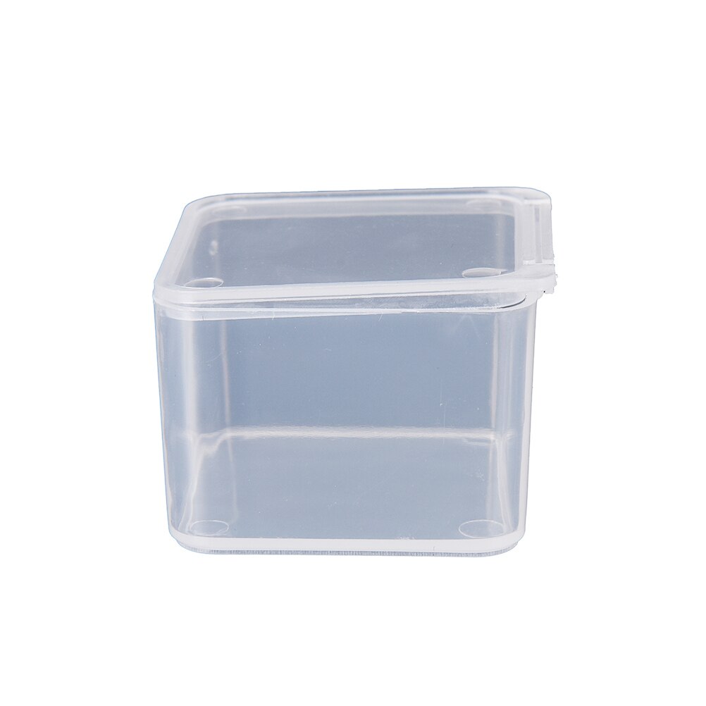 1Pc Kleine Vierkante Doorzichtige Plastic Dozen Afwerking Container Verpakking Opbergdoos 4*4*2.8Cm