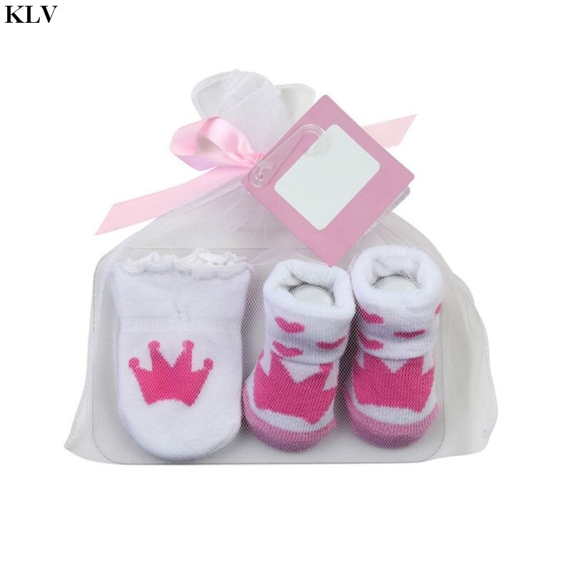 Cartoon Zachte Baby Katoenen Sokken + Anti-Kras Handschoenen Set Voor Baby Jongens Baby Meisjes Baby 0-6 maanden Pasgeboren Baby Accessoire