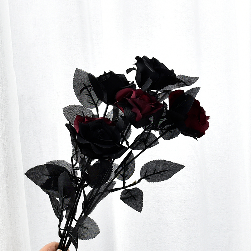 Dark Photo Backgrounds for Photography Artificial Flowers Black Rose Dahlia Shoot Photos Of Young Girls Photos Props Fotografia