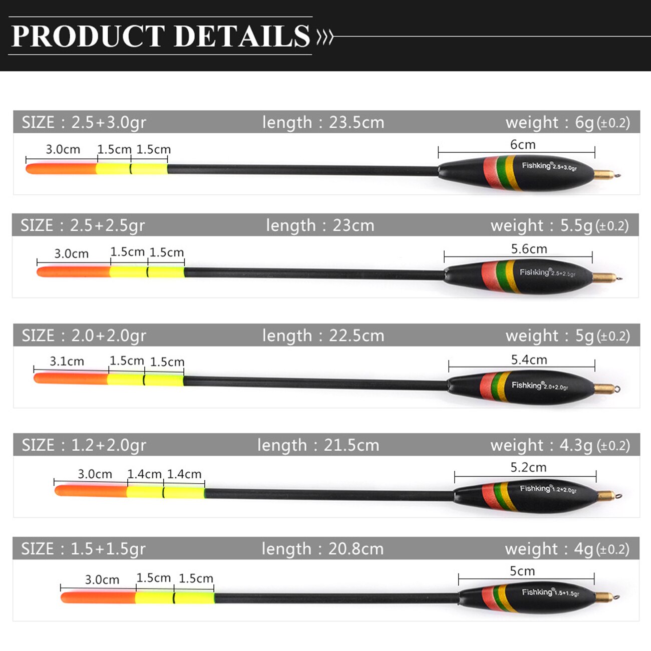 5Pcs Fishing Bobbers Balsa Float Cork Vertical Buoy Fishing Float for Carp Fishing Tackle Accessories