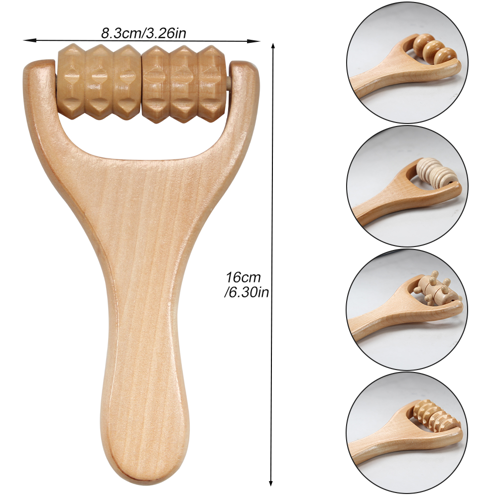 1 Stück Massageroller aus Holz, sofort selbstmassageende Taille, Oberschenkel, Beine, Hände, Ganzkörper-Rolle-Werkzeug, Massagegerät, DIY Maderotherapie