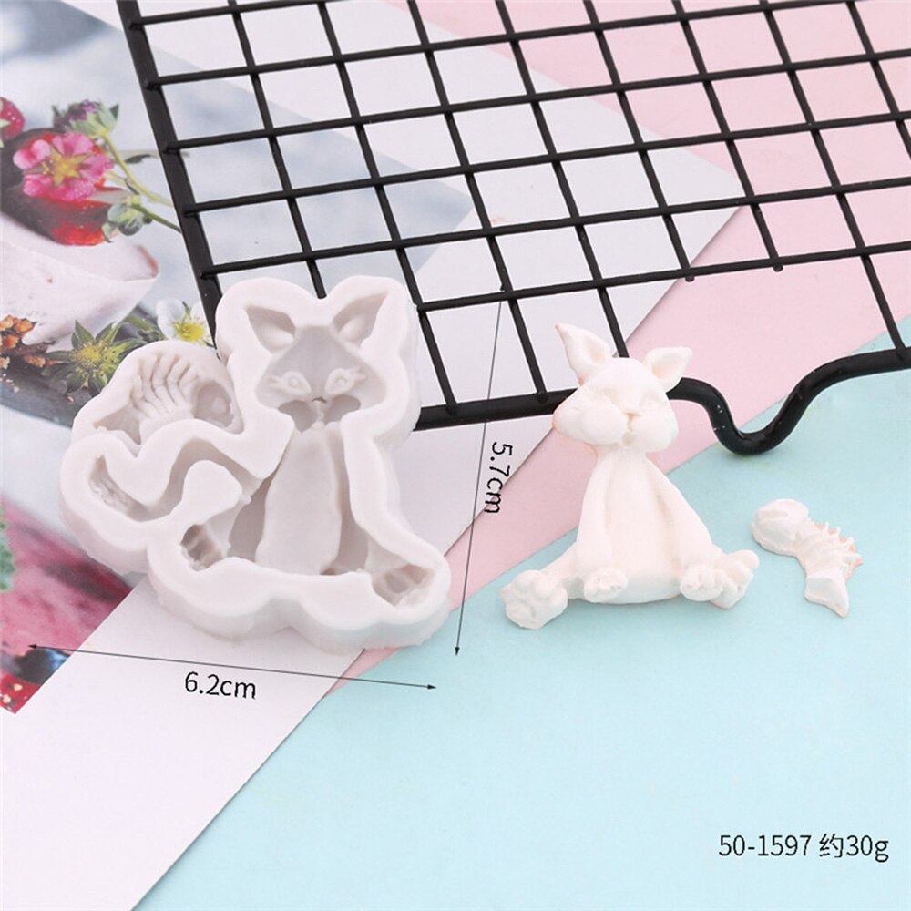 Cake Mold Animals Silicone Mold Biscuit Moldes Fondant Molds Cake Decorating Tools Chocolate Gumpaste Mold Sugarcraft,Cake Tools: Cat