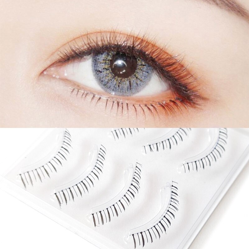 Faux-cils courts en vison, 5 paires, maquillage naturel, Cosplay sous les cils, Extension pour les yeux: 003-4pairs