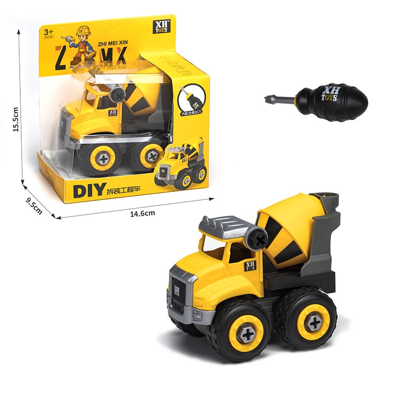 3D Puzzle Nut Disassembly Unloading Engineering Truck Excavator Bulldozer Child Screw Boy Tool Education Toy Car Model: 677-100-1