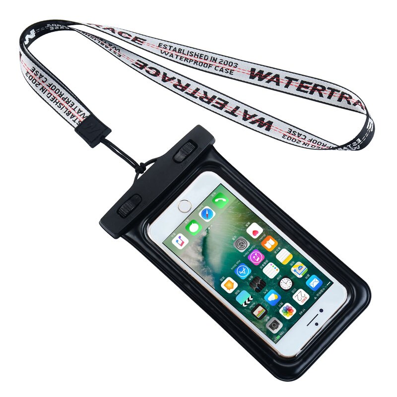 Pochette étanche sous-marine housse de sac sec pour écran tactile de téléphone portable iPhone: Noir couleur