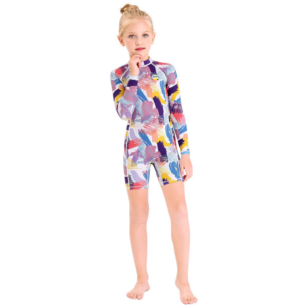 Zomer Kids Baby Meisjes Jongen Bescherming Een Stuk Zon Rash Guard Upf 50 + Badpak Wetsuit Beachwear Biquini Badpak