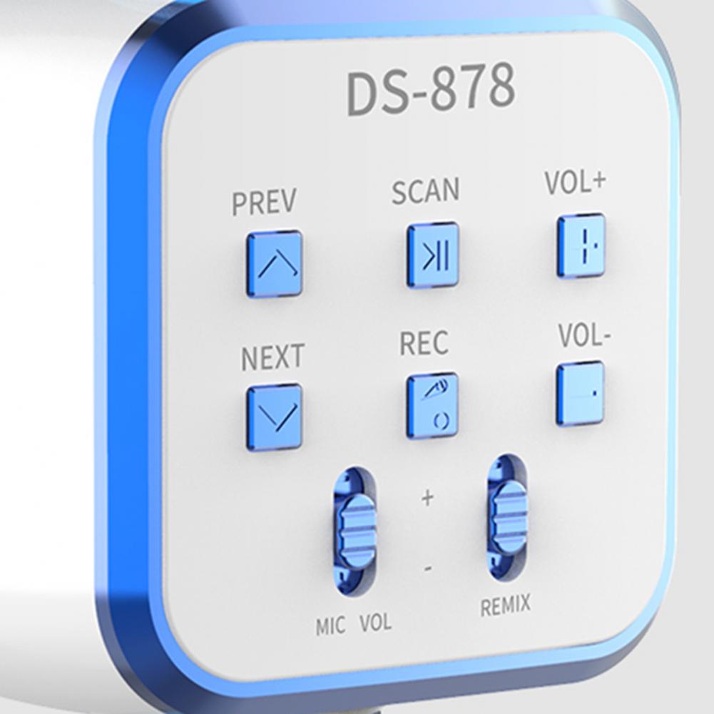 Ds878 wireless microphones, supports usb hard drive/tf card, metal 1 4 in compatible condenser mic music player for boys and girls